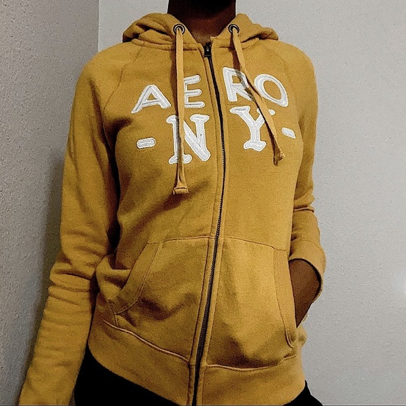 Yellow Aeropostale Zip up hoodie - Picture 3 of 6